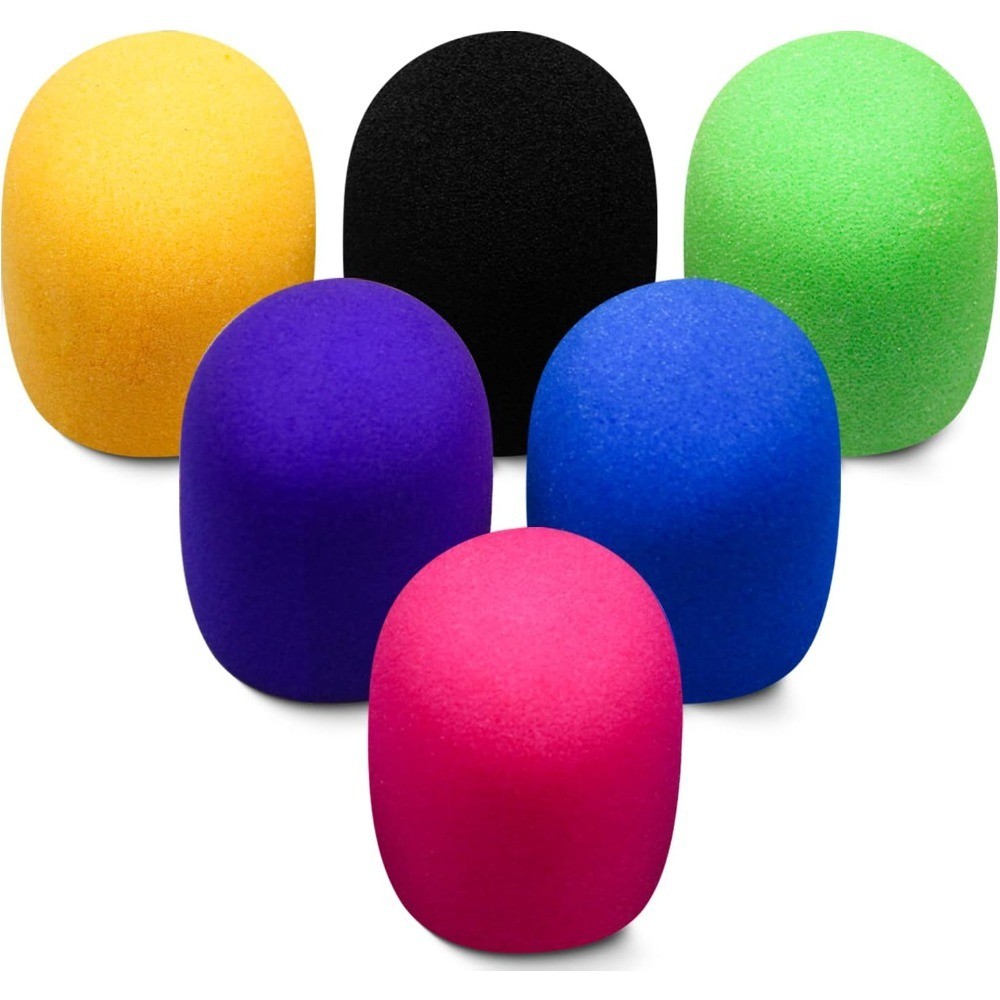 Washable Colorful Foam Microphone Cover Windscreen Compatible with Most Standard