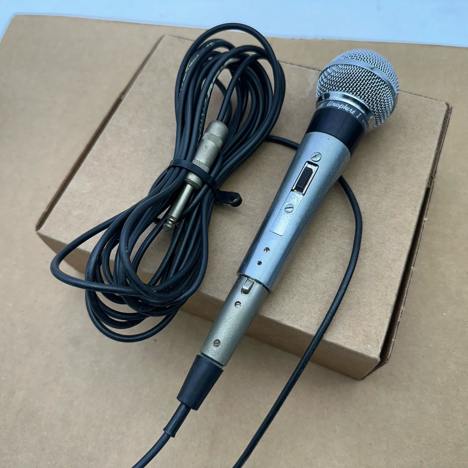 Vtg Shure Unisphere I Dynamic Microphone Silver Wired 3 Pin XLR Handheld *READ*