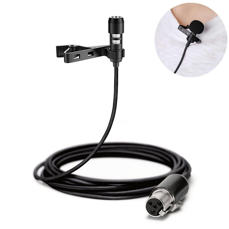 Pro Lavalier Speech Microphone For Shure Wireless Body-Pack mini 4pin XLR TA4F
