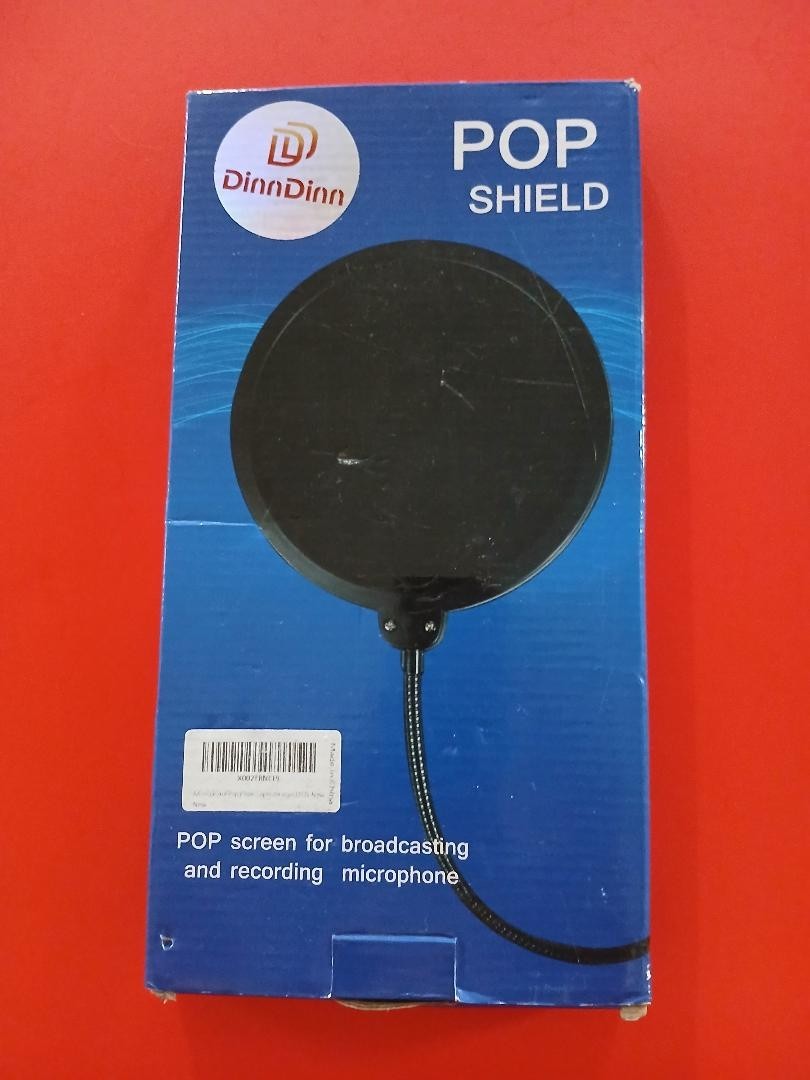 Pop Shield for Broadcasting and Recording Microphones, Black