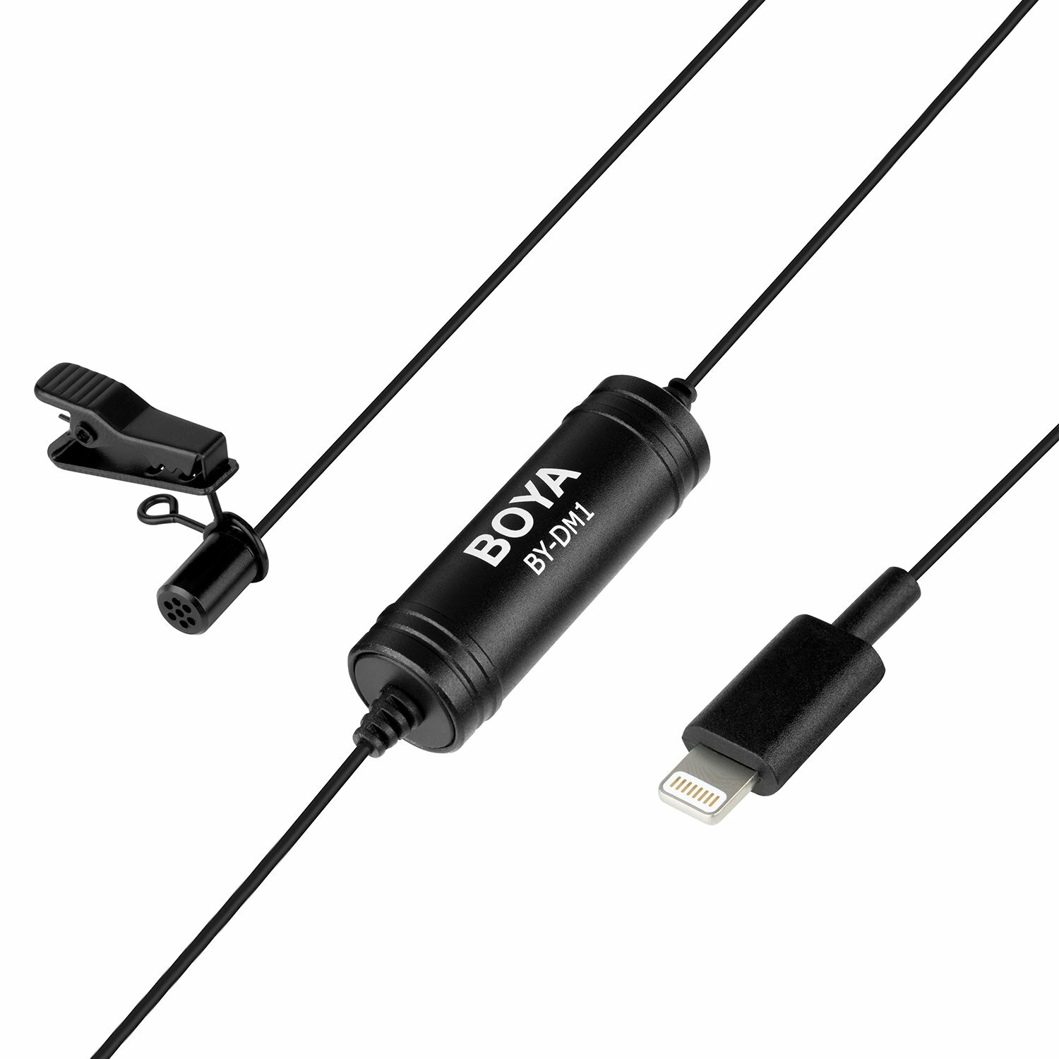 BOYA Lightning Lavalier Microphone Lapel Clip on Mic Microphone Apple iPhone XS