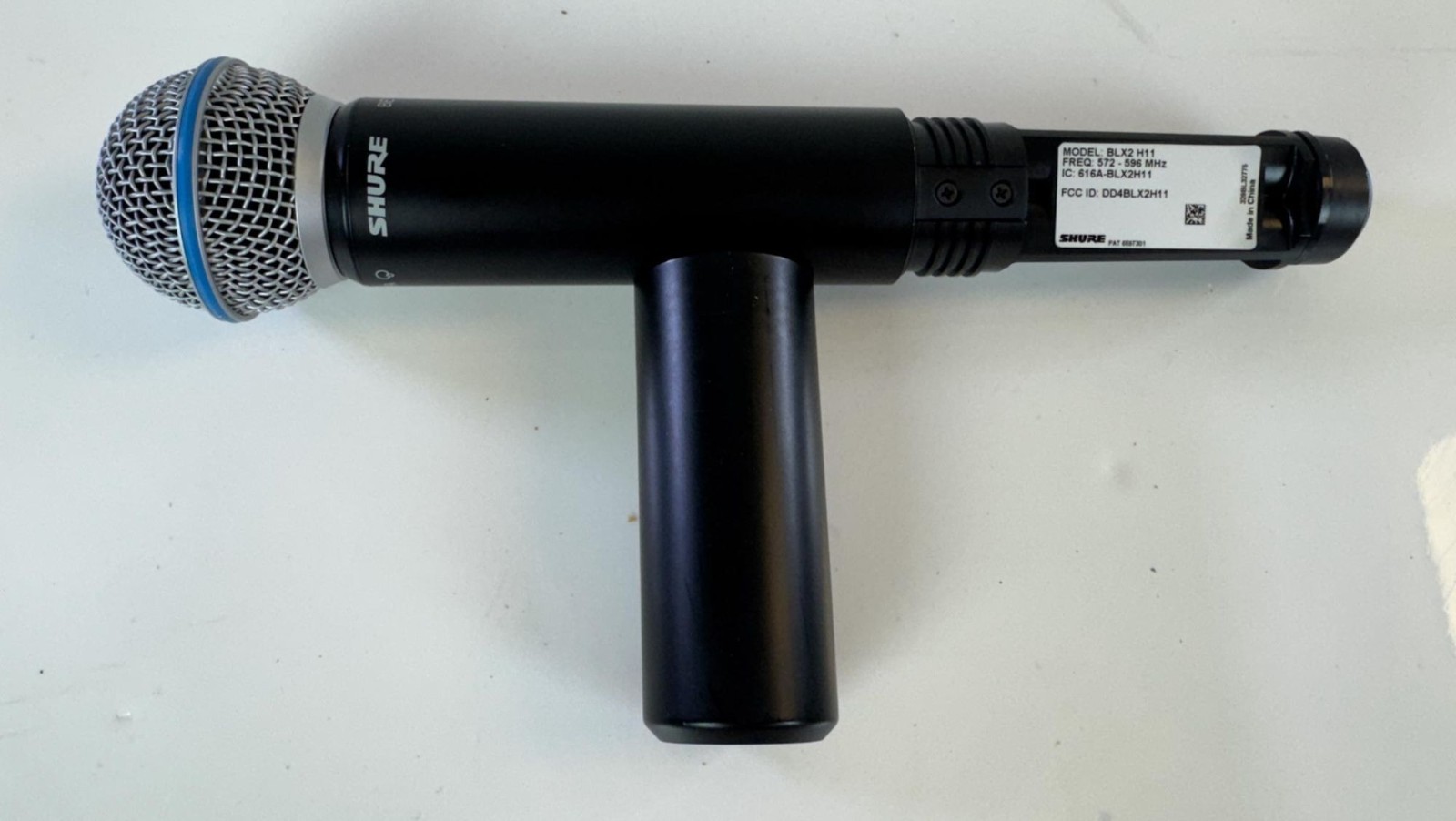 Shure BLX2/Beta58a Wireless Microphone H11 Band Excellent Condition 572-596 MHz