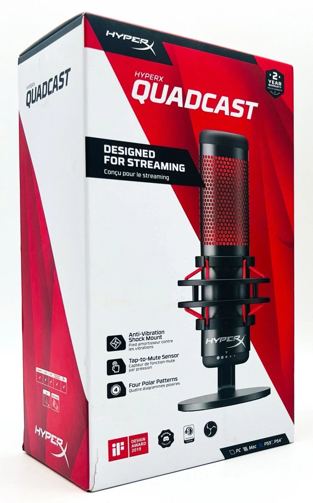 HyperX QuadCast USB Condenser Gaming Microphone NEW SEALED