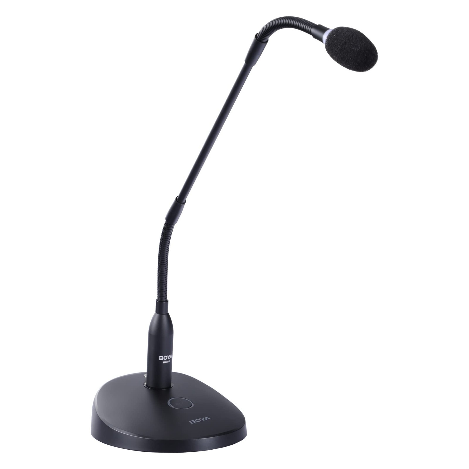 18″ Gooseneck Condenser Microphone with Desktop Base, LED Indicator – Podium …
