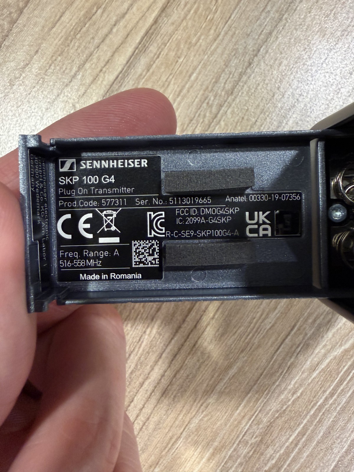 Sennheiser SKP 100 G4 Plug-on Transmitter – Freq A516-558MHz
