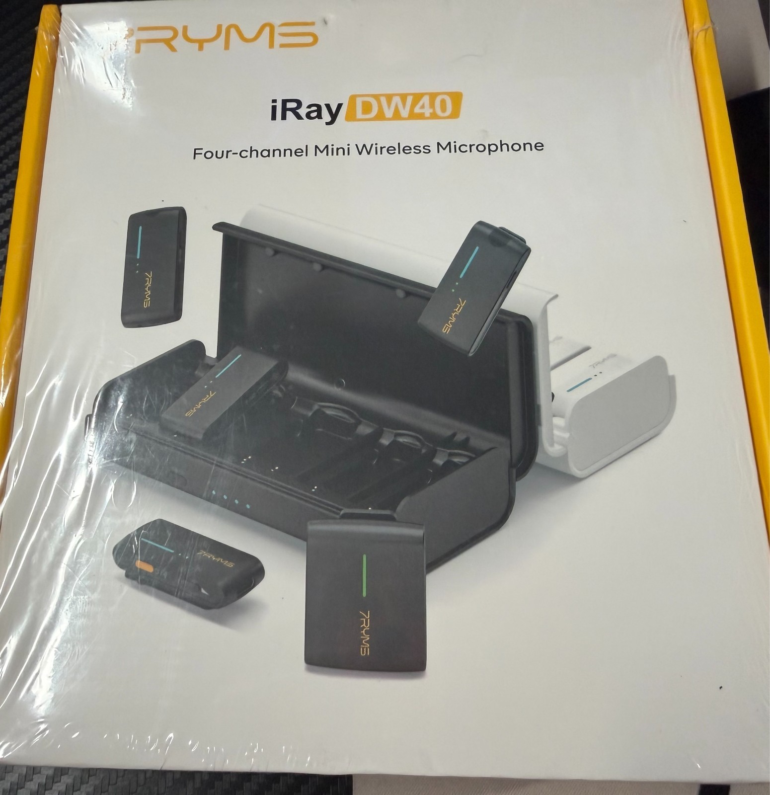 7RYMS iRay DW40 4Channel Wireless Lavalier Microphone System 4*Transmitter WHITE