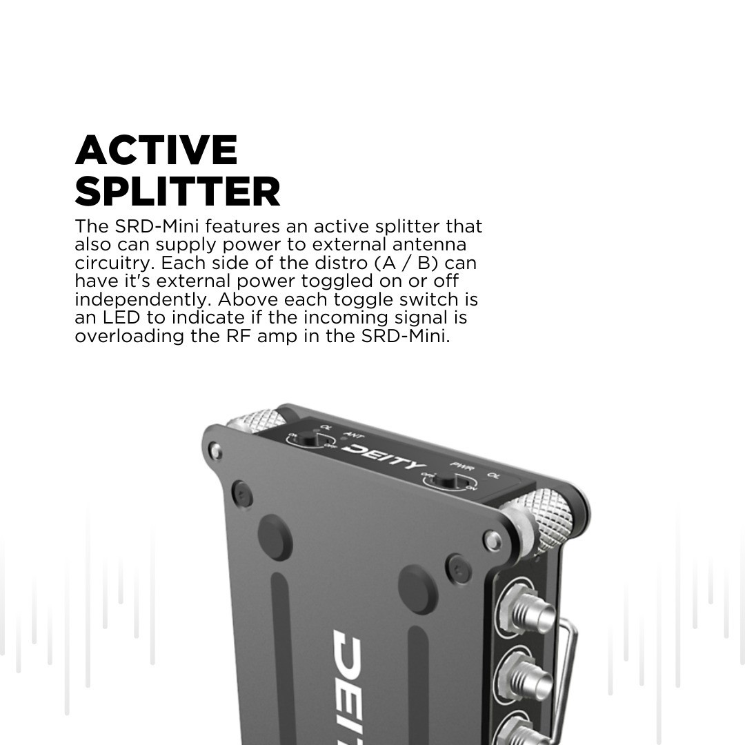 Deity SRD Mini 4 Channel Black Radio Frequency Distribution Device Bundle