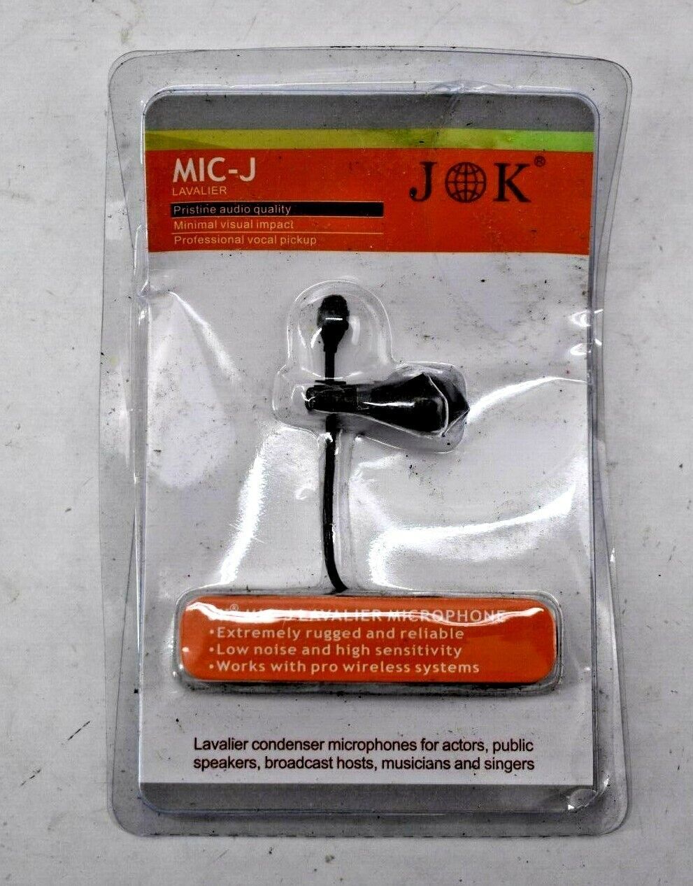 JK Mic-J Lavalier Condenser Lapel Microphone Wireless Transmitter Mini XLR