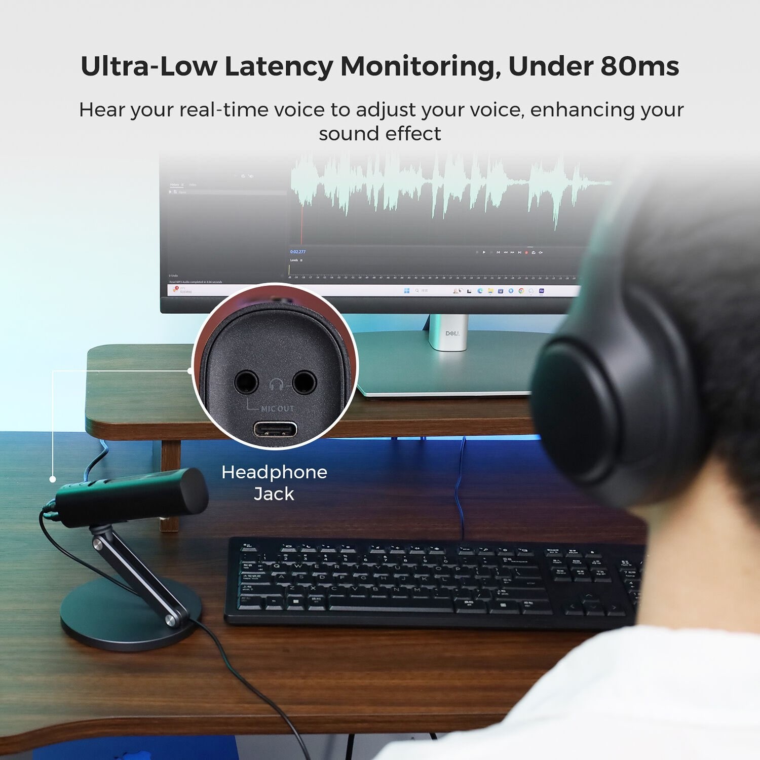 NearStream AM10U Desktop USB Microphone with Adjustable Arm Round Base Cardioid