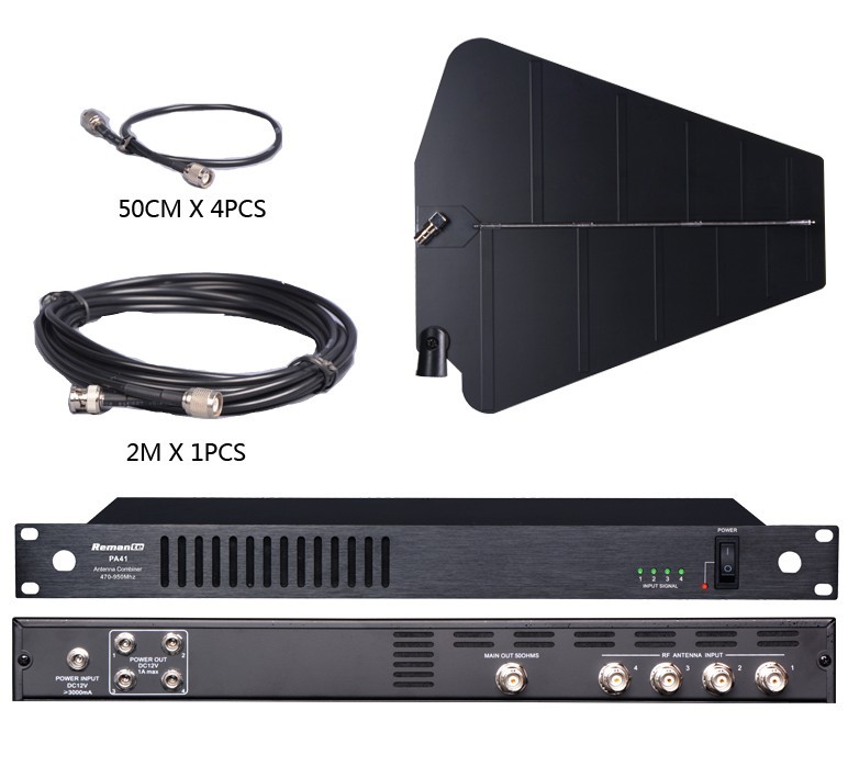 Antenna Combiner Compatible with Shure Sennheiser wireless in-ear monitor syste