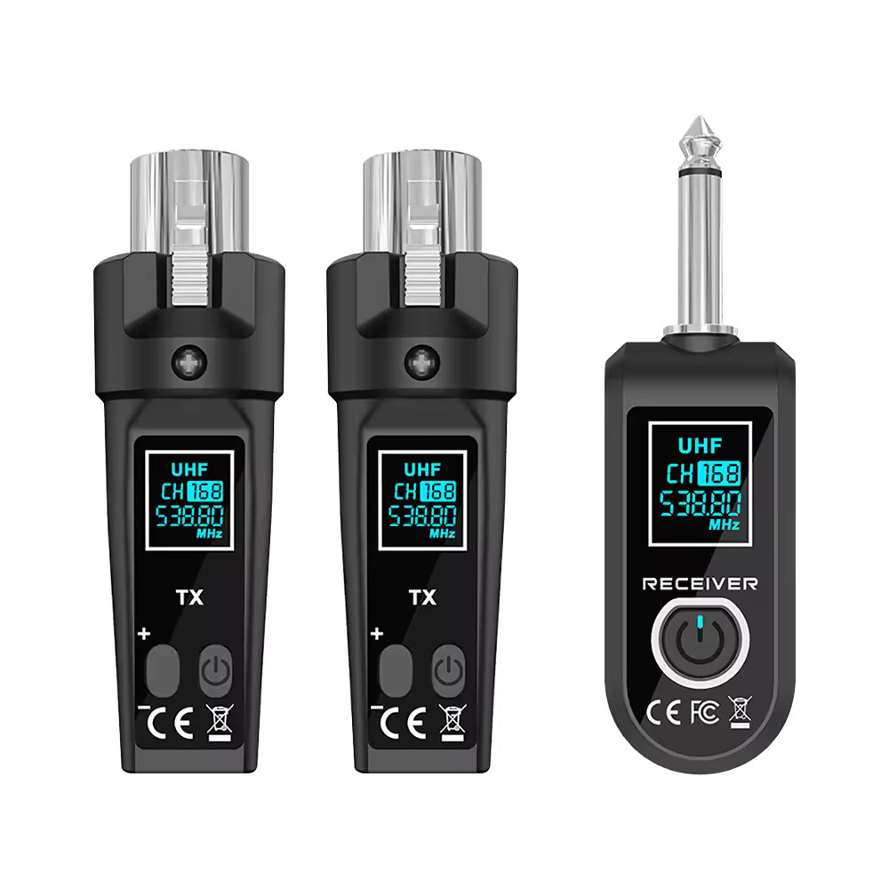 Sistema micrófono inalámbrico 2.4G adaptador transmisor receptor XLR