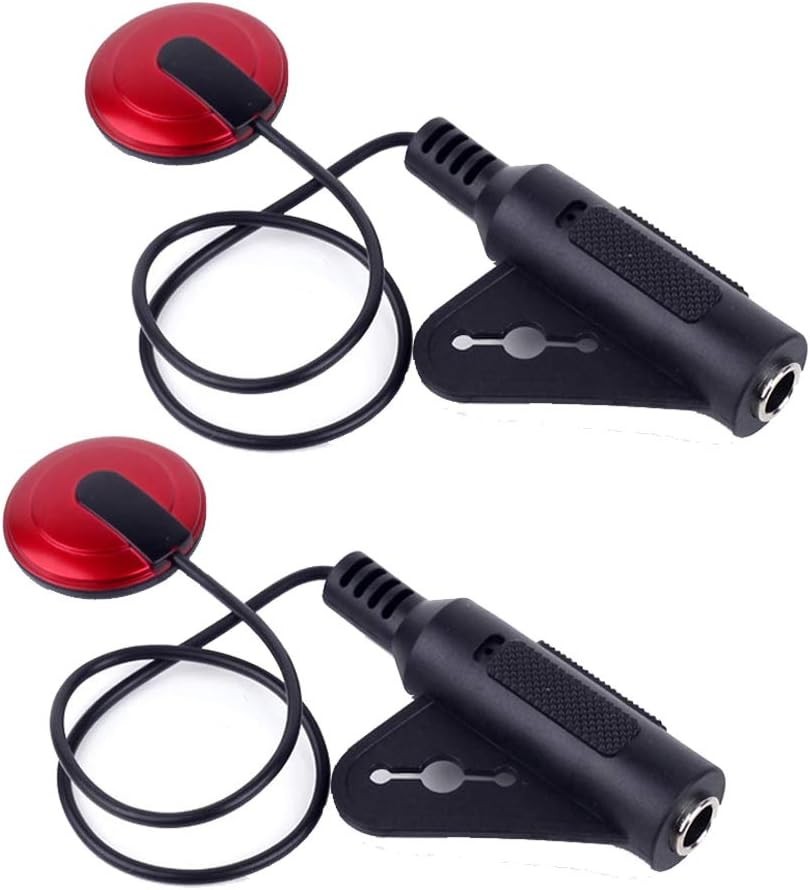 Versatile 2-Pc Piezo Pickup Microphones for Guitar, Banjo & More – Plug and Play