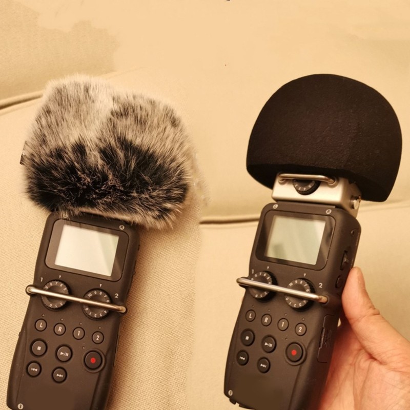 High Density Artificial Furry Windshield Cover For H5 H6 XYH5 Recorder Mic