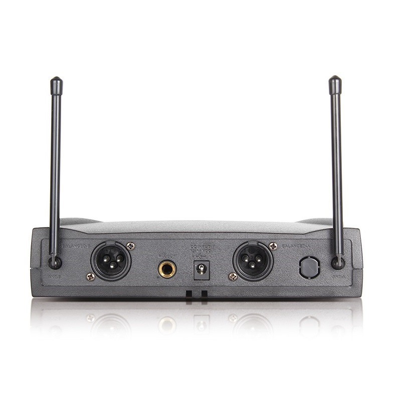 Dual Wireless Microphone UHF 2 Handheld Microphone for Stage Churches School