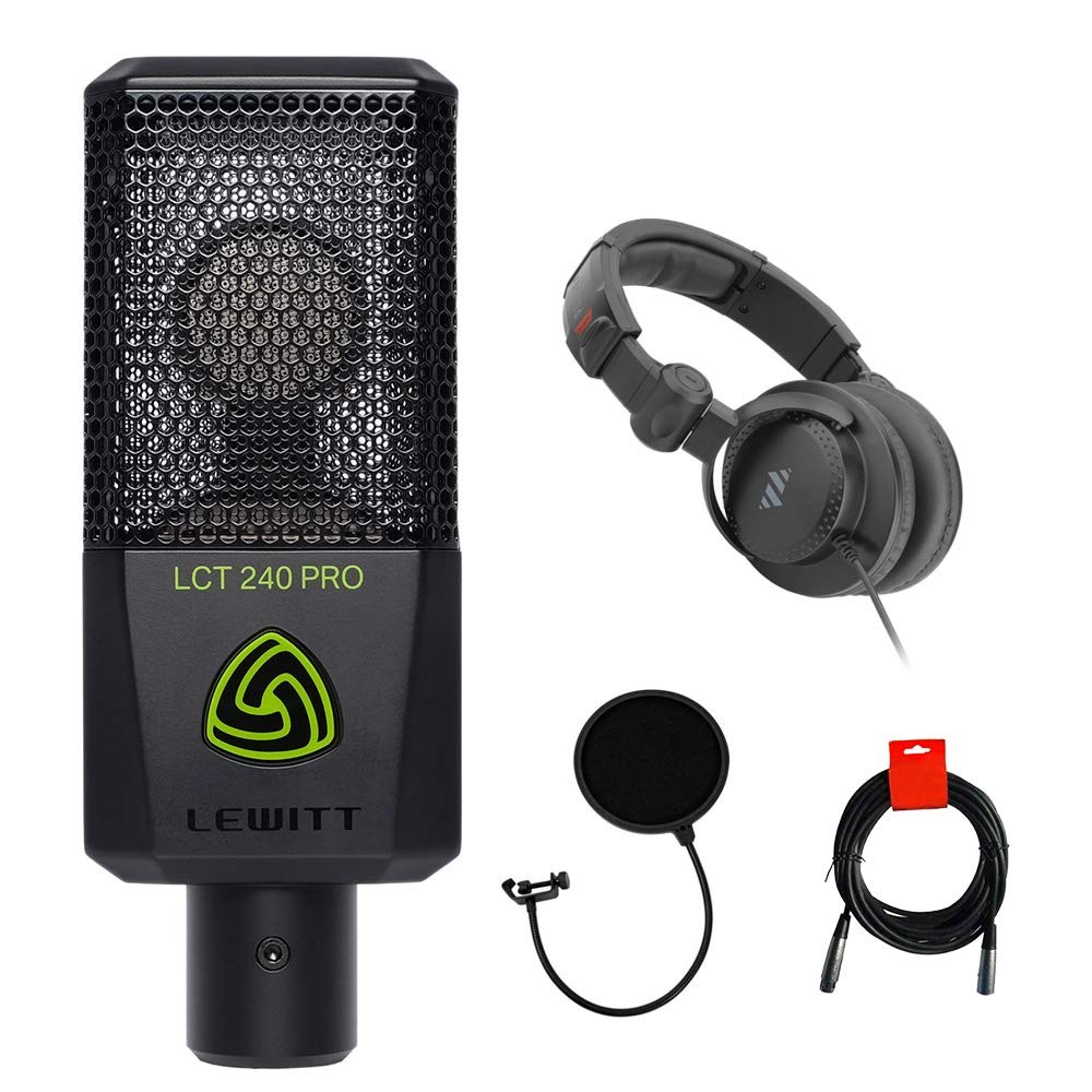 Lewitt LCT-240 Pro Condenser Microphone (Black) 7.5 x 9.5 x 3.5 inches, Black