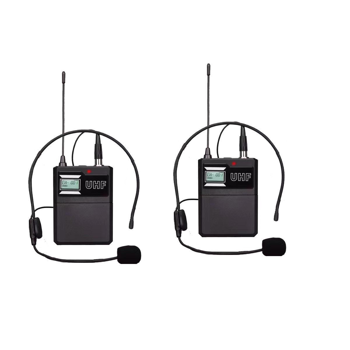 2 Headset Wireless Microphone System AD4D HeadMic DJ Karaoke Stage Sing BodyPack