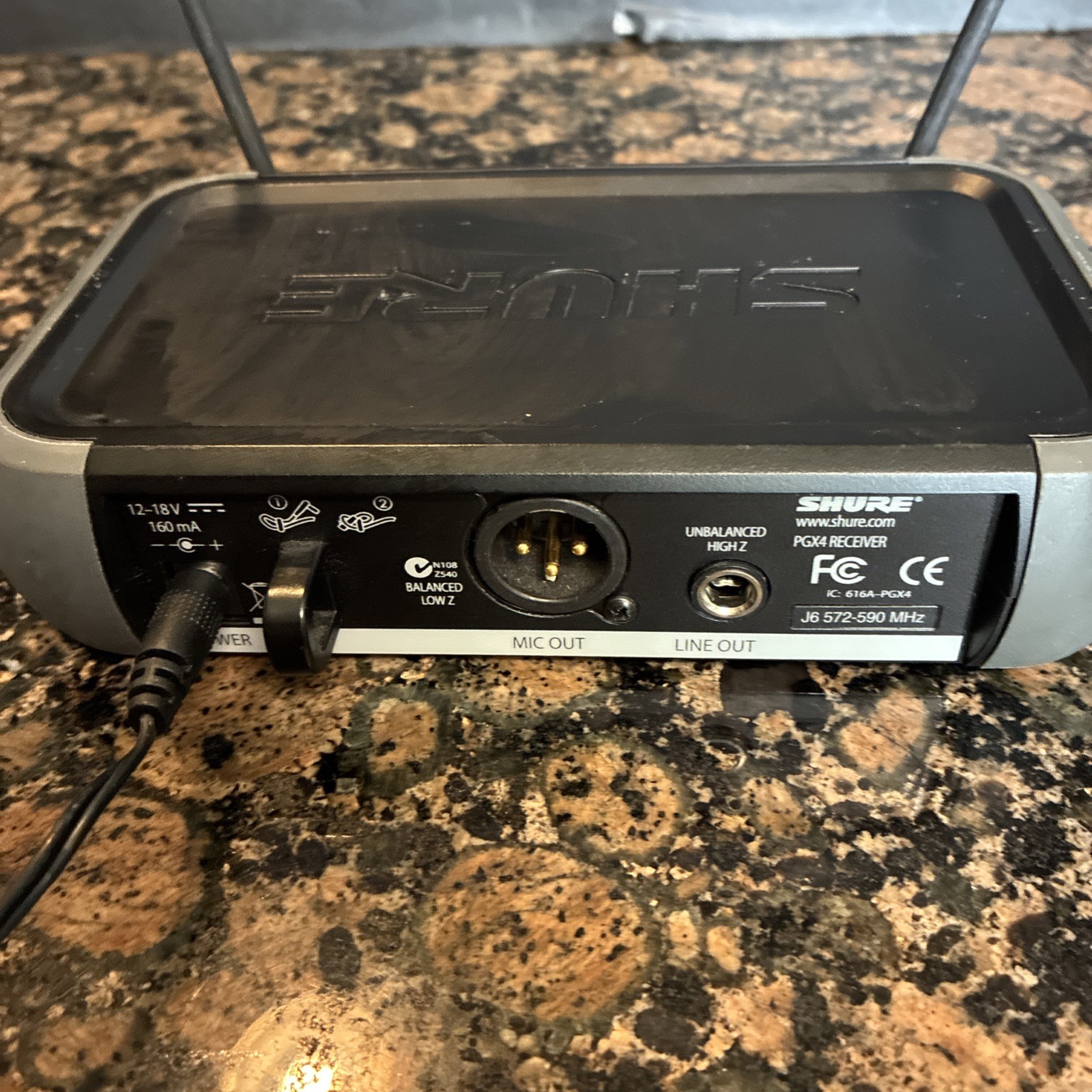 Shure PGX4 L5 Handheld Wireless Microphone System PGX Receiver 644-662MHz Tested