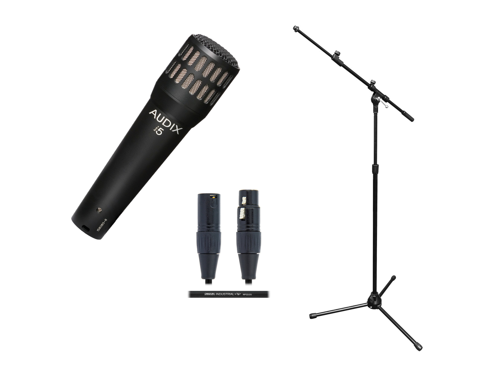 Audix I-5-SOLO-K Cardioid Dynamic Instrument Mic with Stand and 25′ XLR Cable
