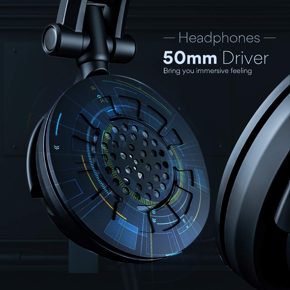 Microphone with Studio Headphone Set 192kHz/24bit Vocal Condenser Cardioid Po…