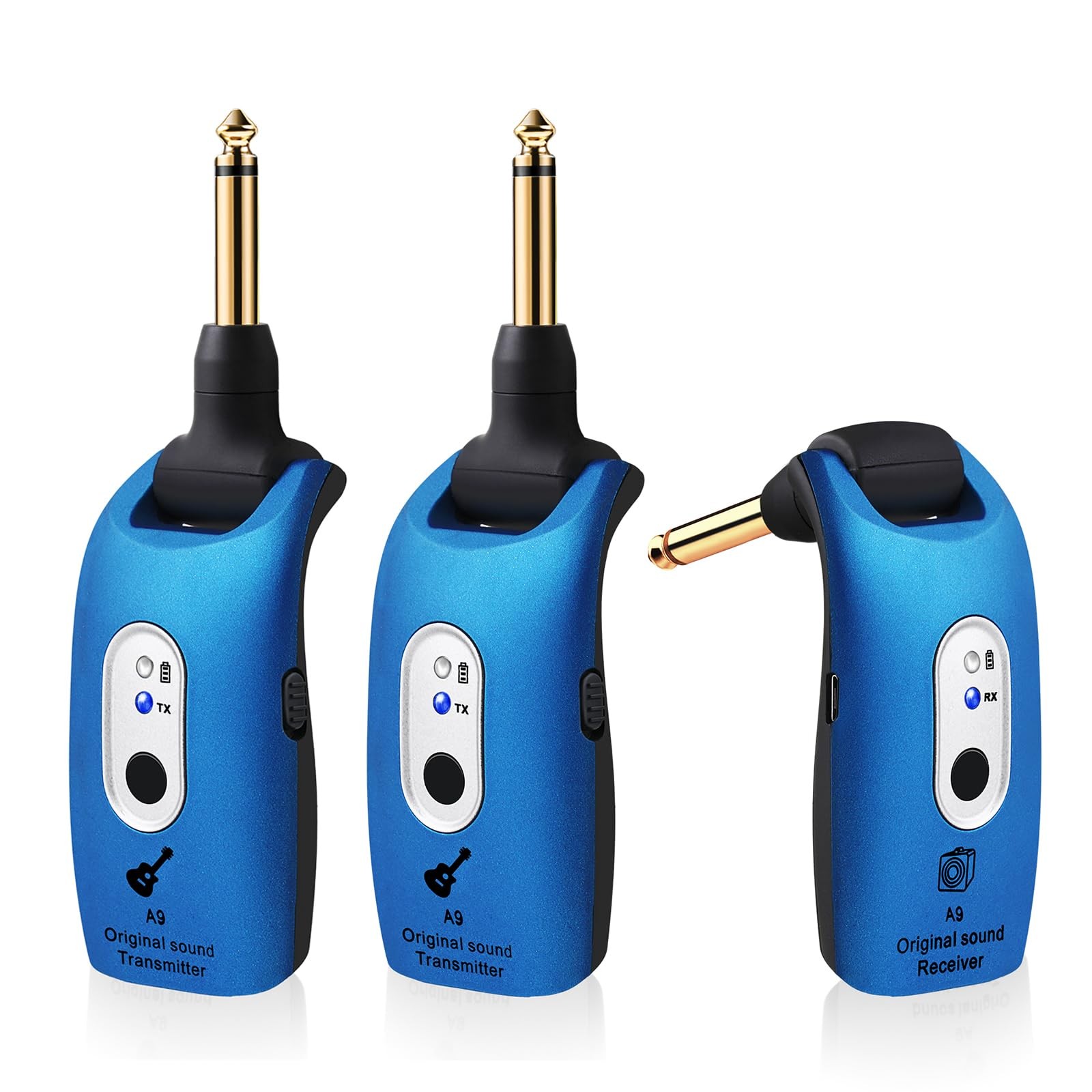 A9 Wireless Guitar System 2.4GHz Built-in Rechargeable Lithium Battery 270°Ro…