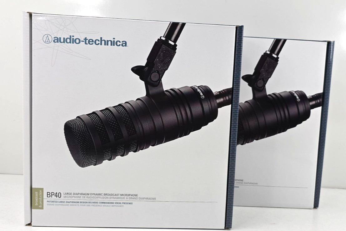 Audio-Technica BP40 Large-Diaphragm Dynamic Broadcast Vocal Microphone MEW