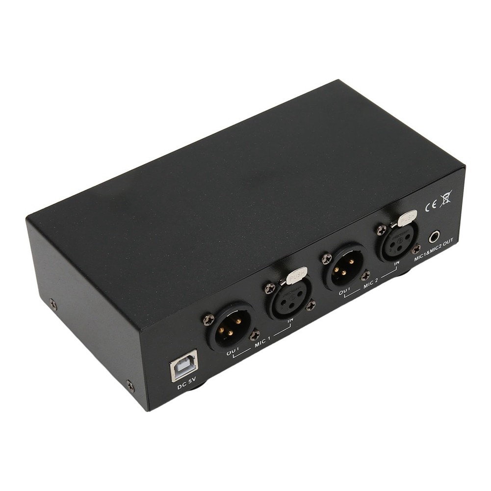 2 Channel 48V Phantom Supply, Universal Compact Phantom for Condenser6720