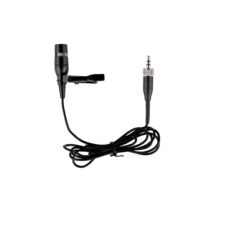 Clip-On Lavalier Microphone for Sennheiser MKE 2 Wireless Beltpack G3 G4 BLack