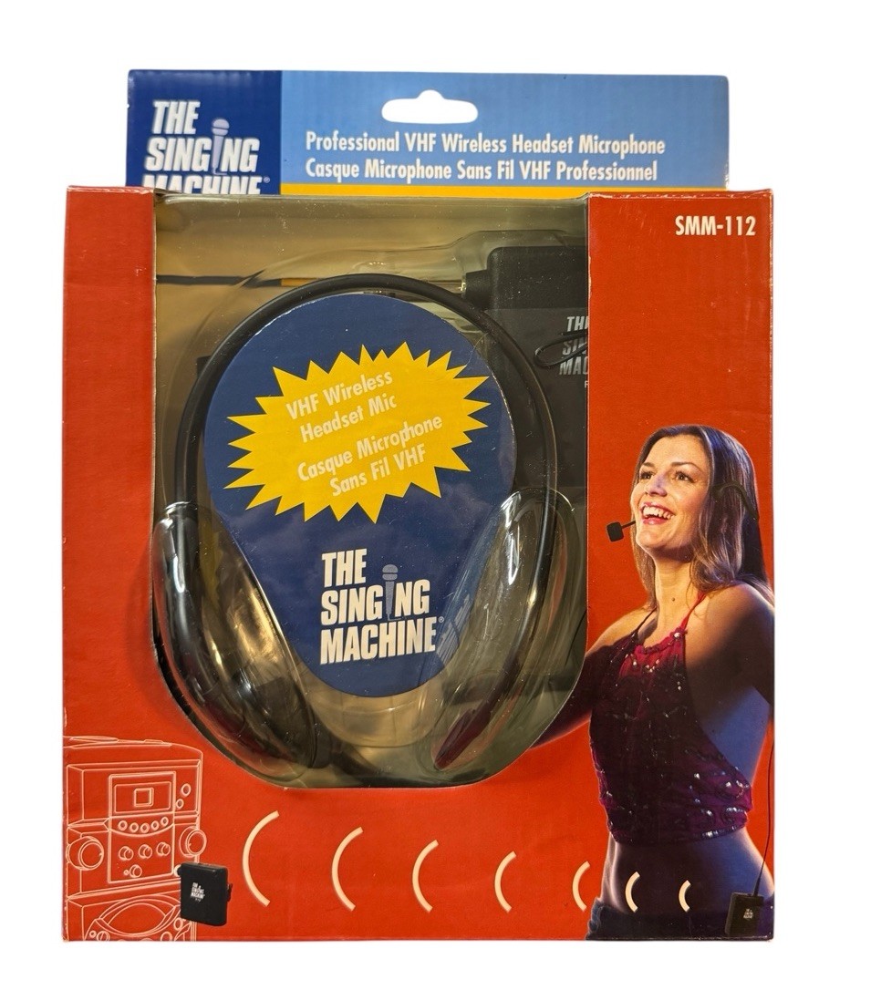 Vintage The Singing Machine SMM-112 Professional VHF Wireless Headset Microphone