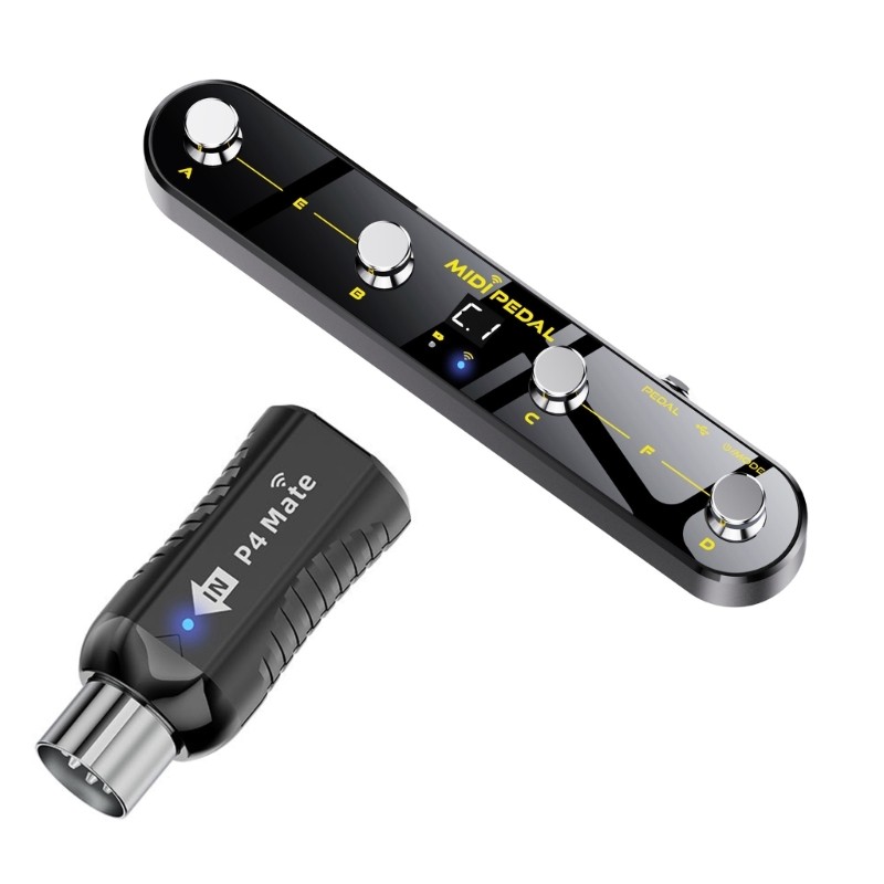 ABS Wireless MIDI Pedal for Studio Performances Receiver Enhances Compatibility