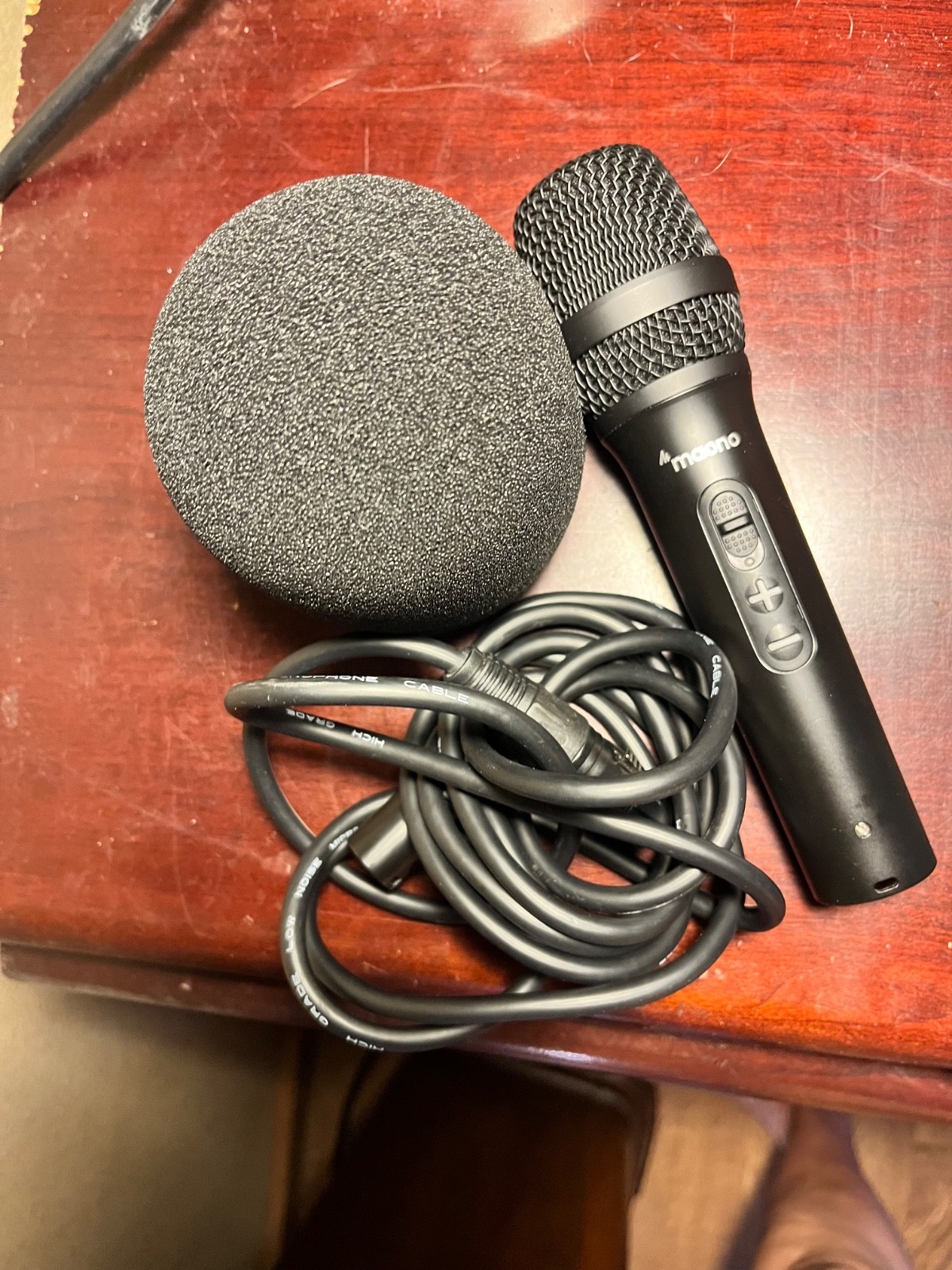maono podcasting microphone w cable and filter
