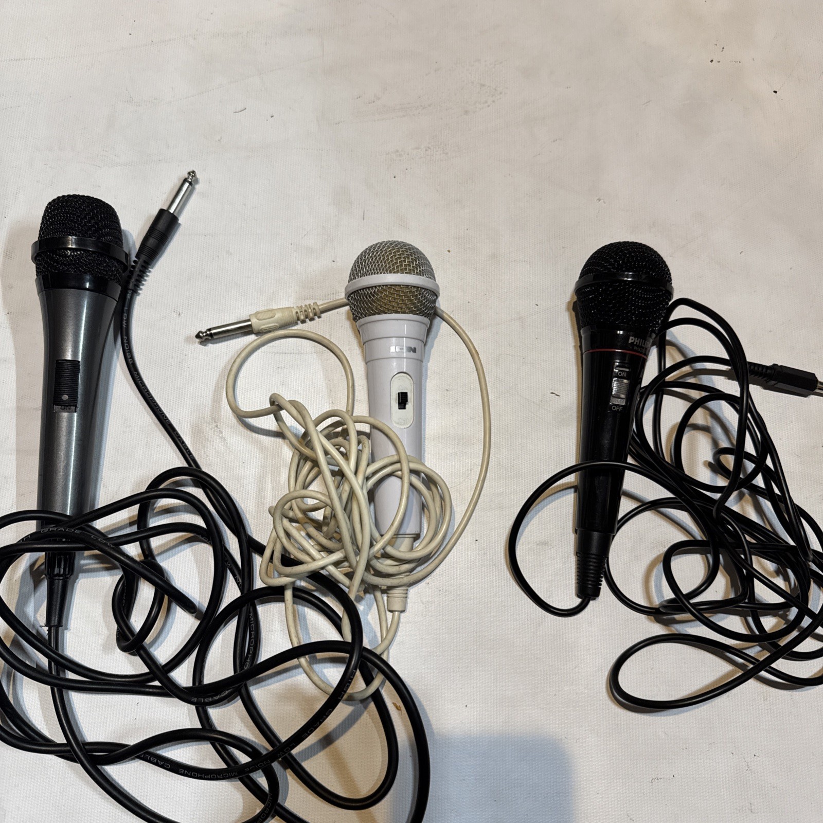 X3 Karaoke Philips Dynamic Cable Microphone & ION & other ￼