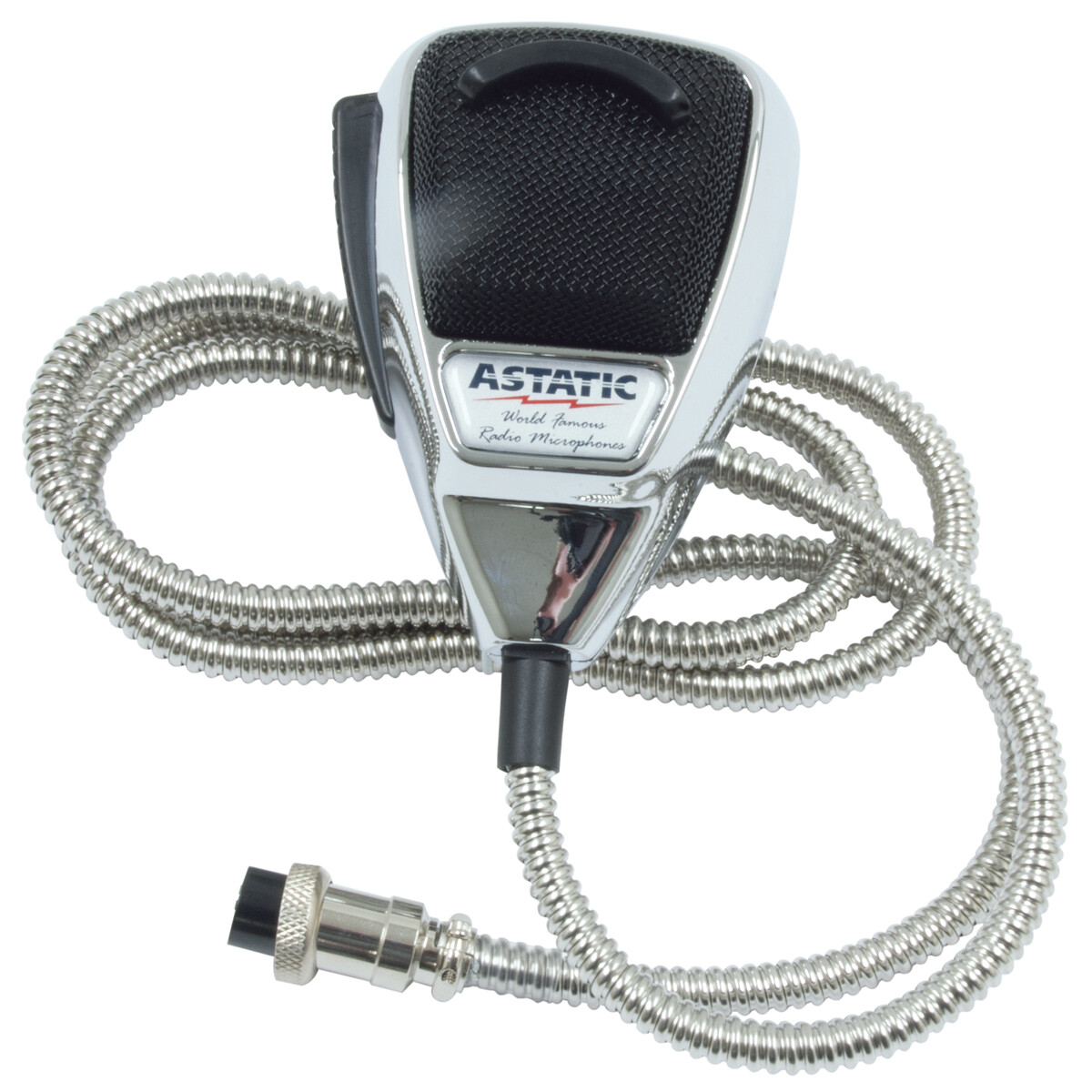 Astatic 636L Noise Canceling 4-Pin CB Microphone Chrome Edition 302-10187