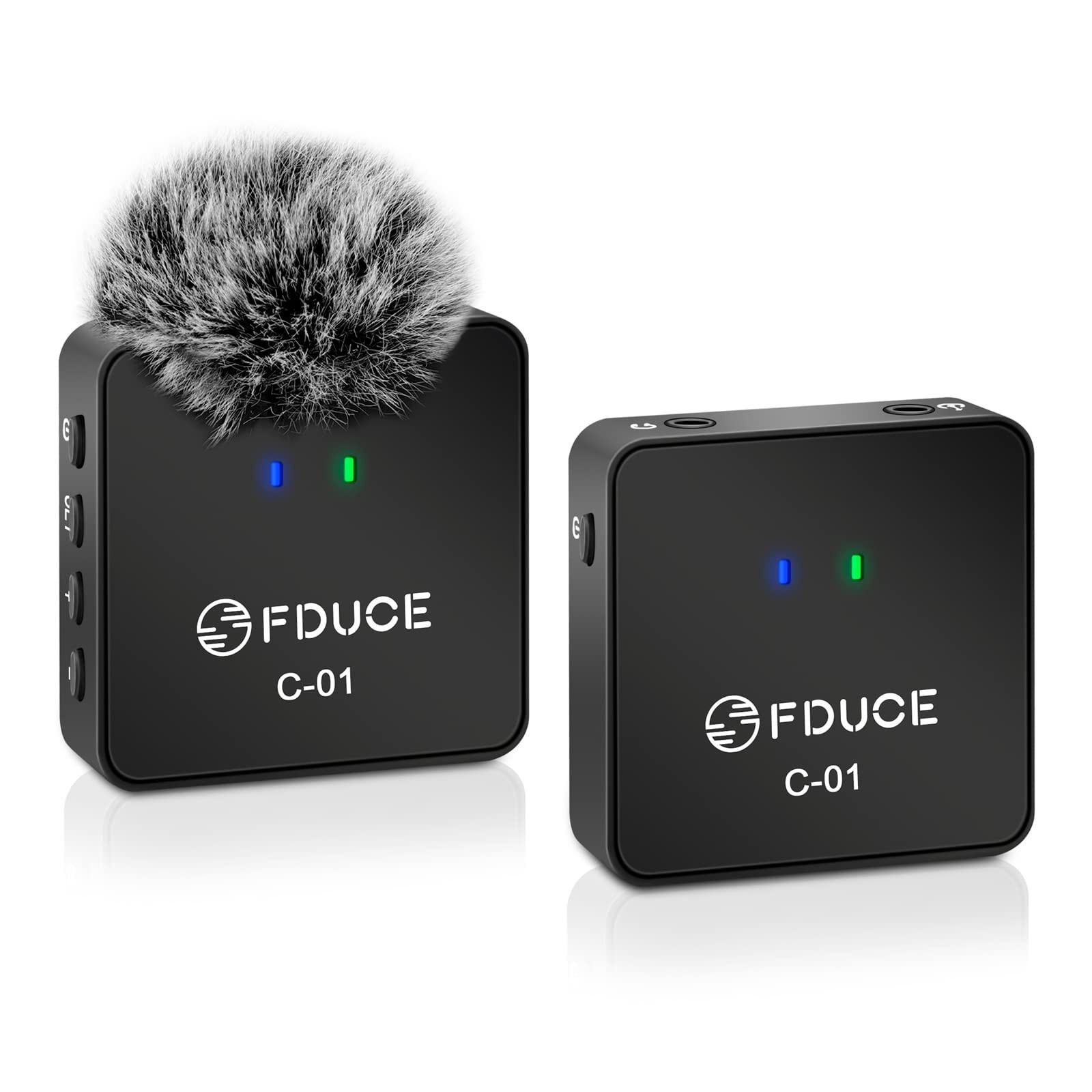 FDUCE UHF Wireless Lavalier Microphone System for Phone & Camera, Mini Portab…