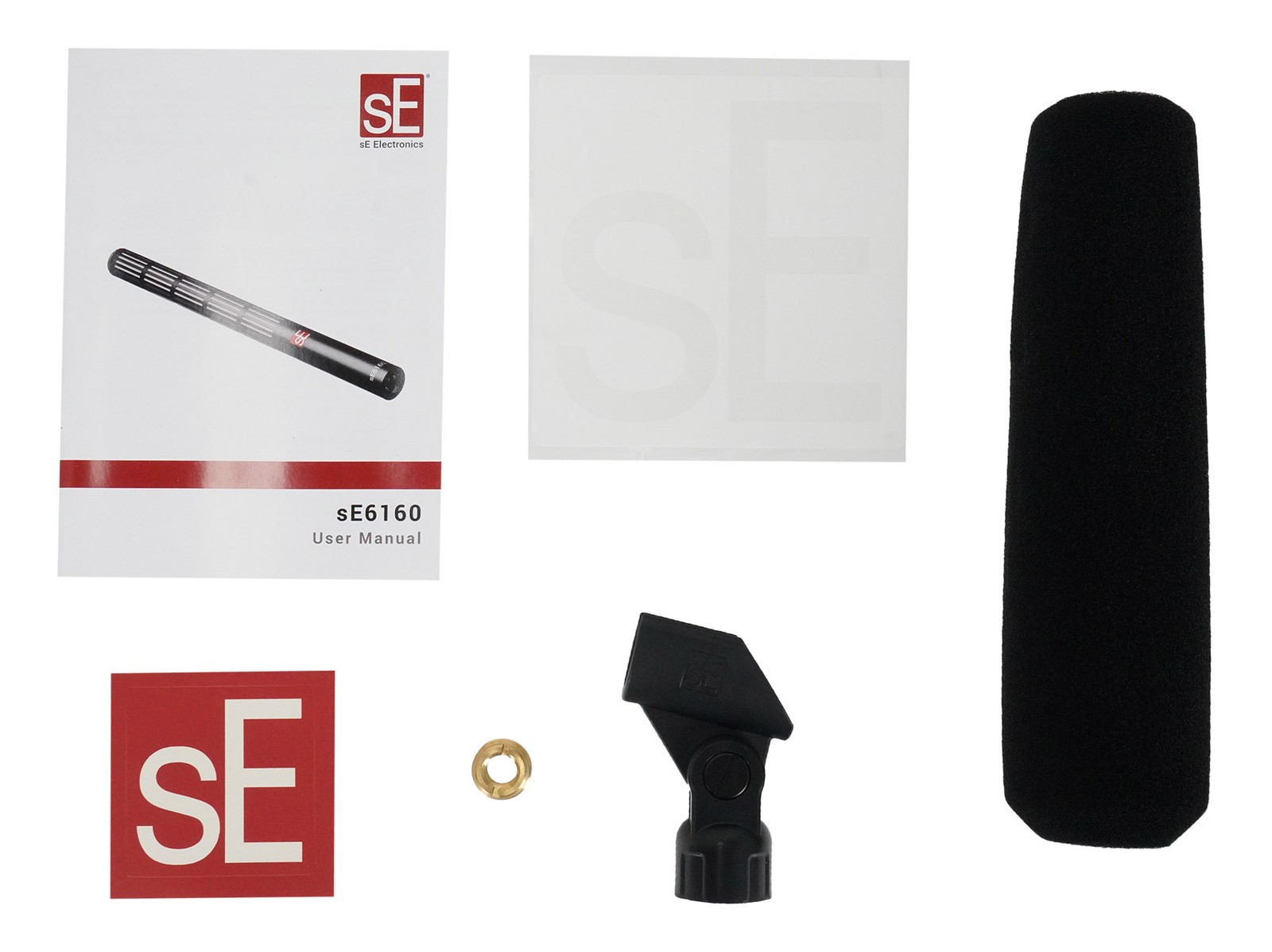 Se Electronics sE6160 Shotgun Microphone Recording Condenser Mic+Clip+Windscreen