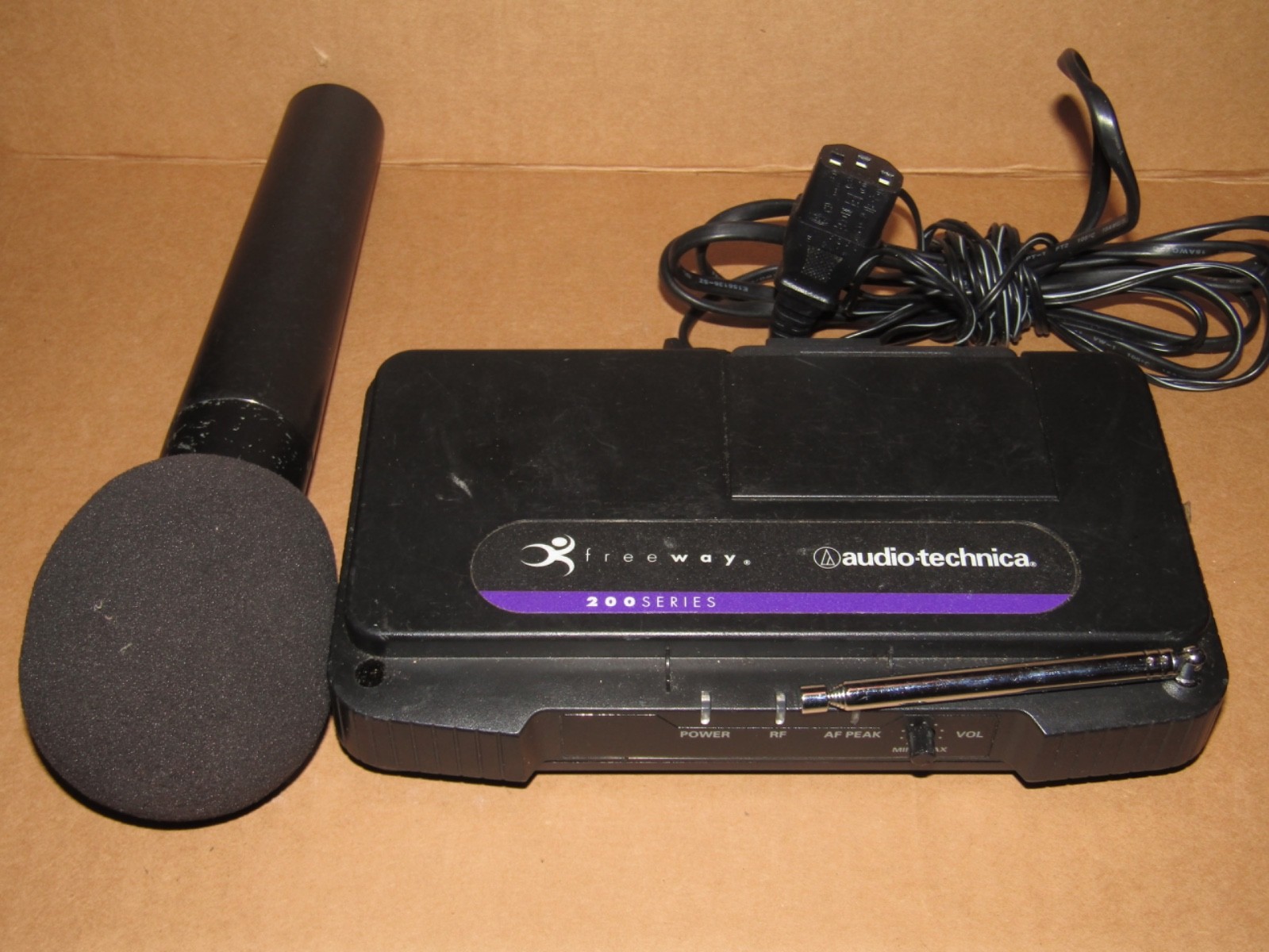 Audio-Technica Freeway ATW-T202 Wireless Microphone Mic ATW-R200 Receiver AS IS