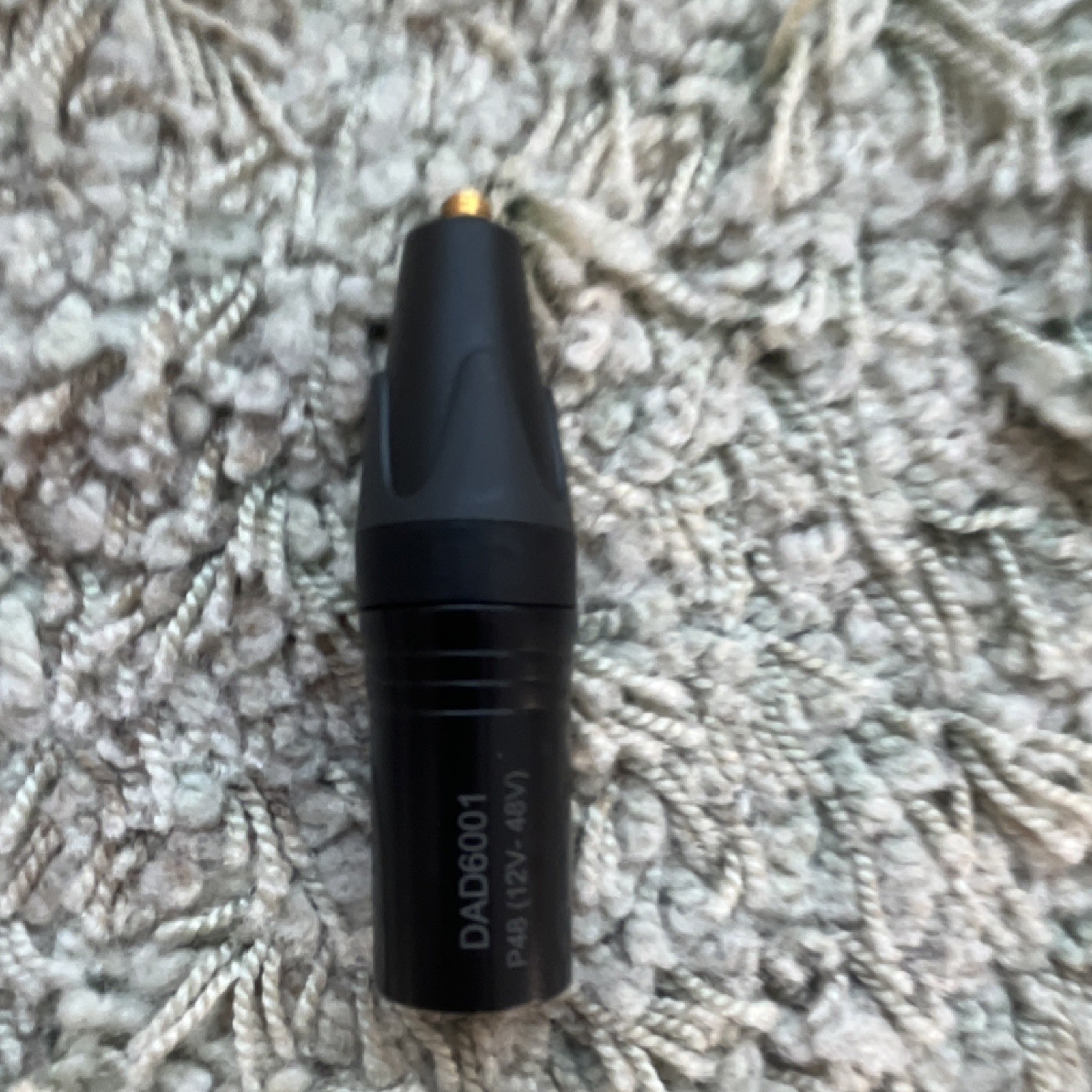 DPA Microphones DAD6001 XLR 3 Pin Adapter Phantom Powered Black