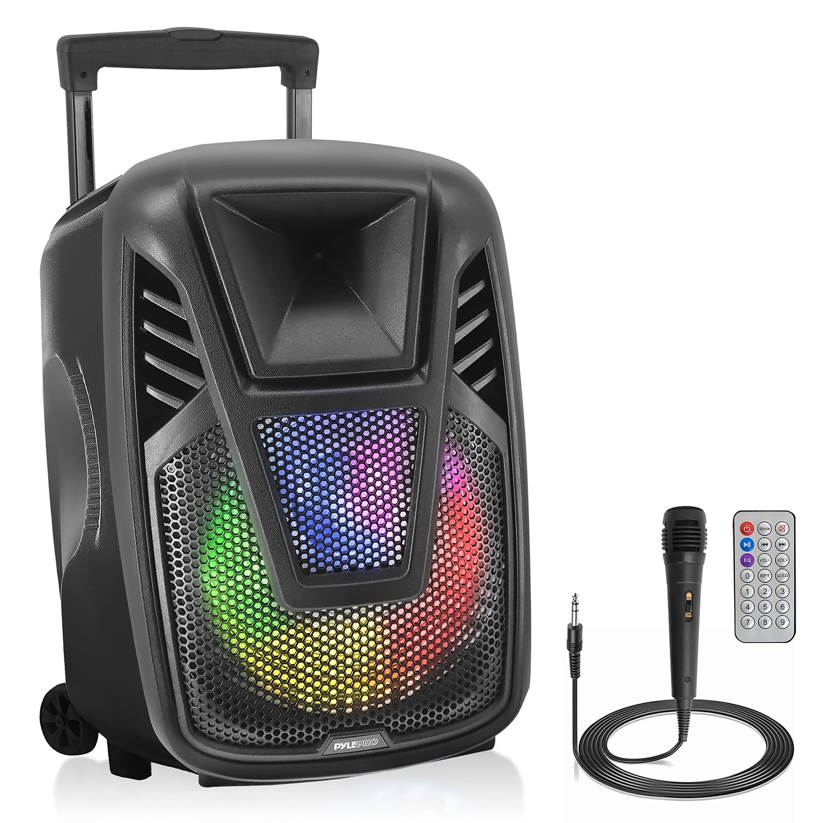 Pyle 15” Portable Bluetooth PA Speaker System – 800W 15 inches, Black