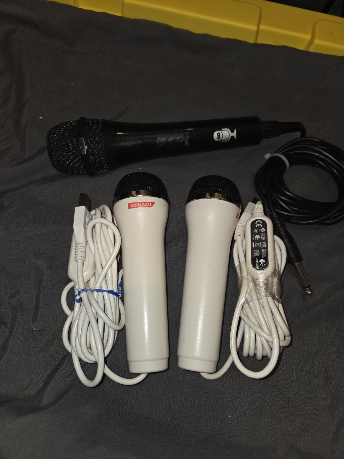 (2)Logitech Microphone USB Wired E-UR20 / 1 (B33) Handheld Microphone Wired Lot