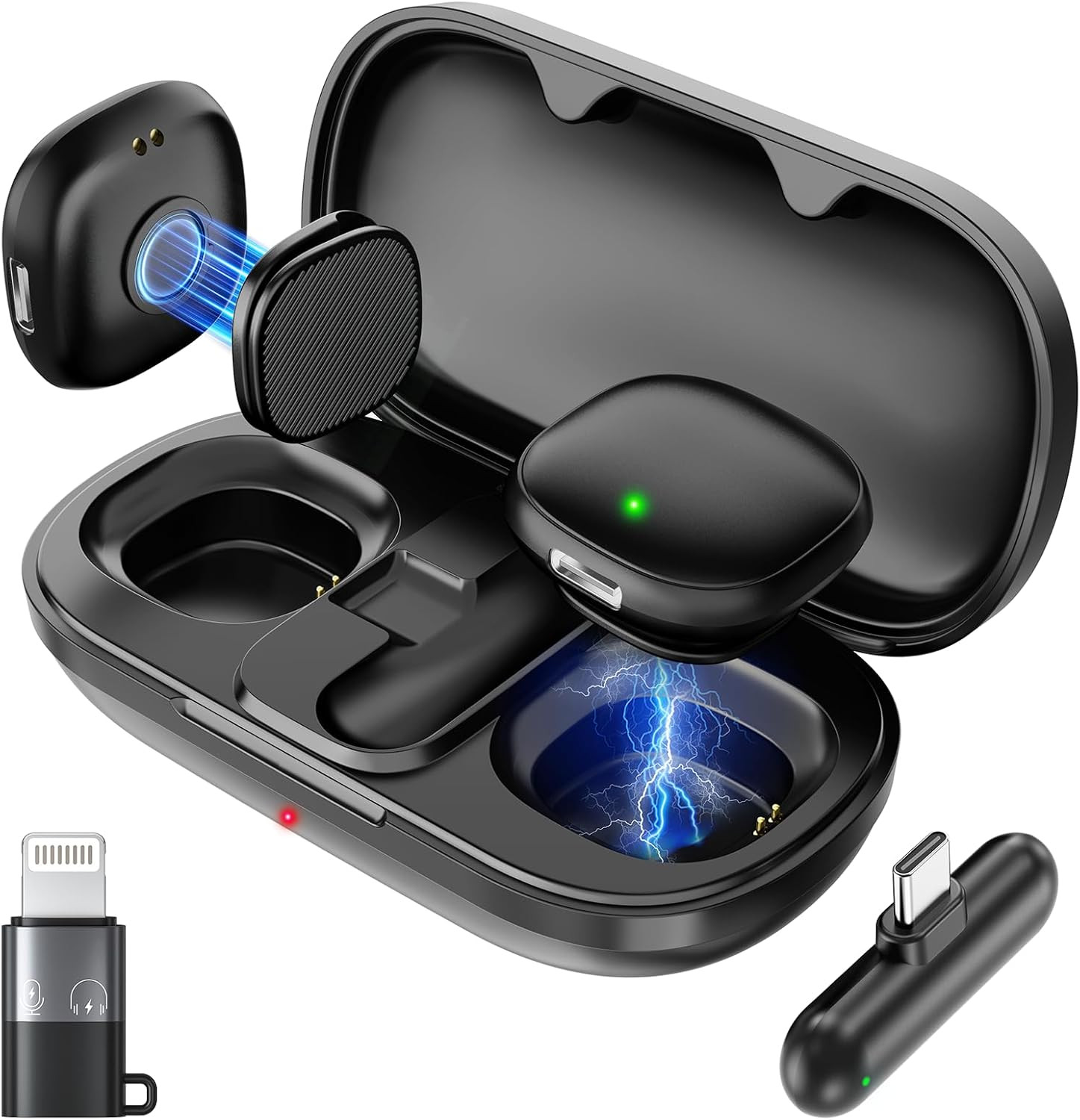 Magnetic Wireless Lavalier Microphone for iPhone 16 15 14 Pro Max Android Camera