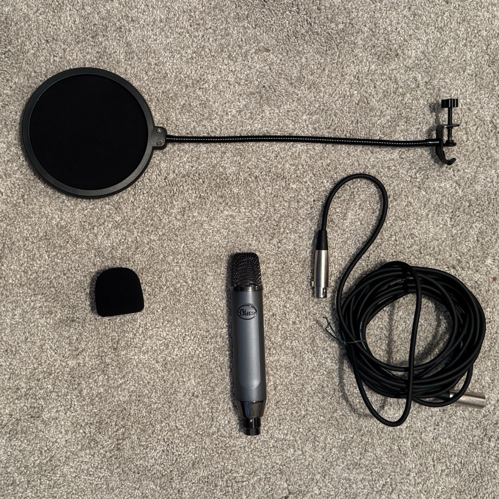 Blue Ember Side-Address Cardioid Condenser Studio Recording Microphone Package