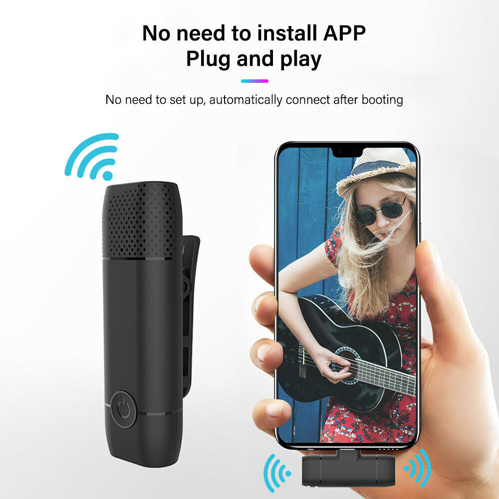 Lighting Wireless Microphone – For Vlogging, Live Streaming & Phone Recording