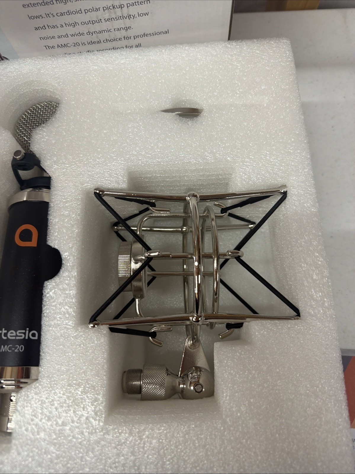 Versatile AMC-20 Large-Diaphragm Studio Microphone with Shock Mount & Pop Filter