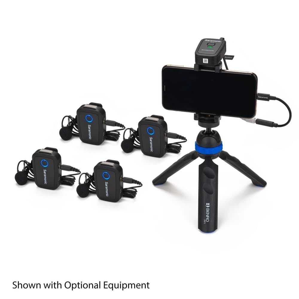 Saramonic Blink 500 T4 4-Channel Wireless Lavalier Microphone System, 4 Trans…