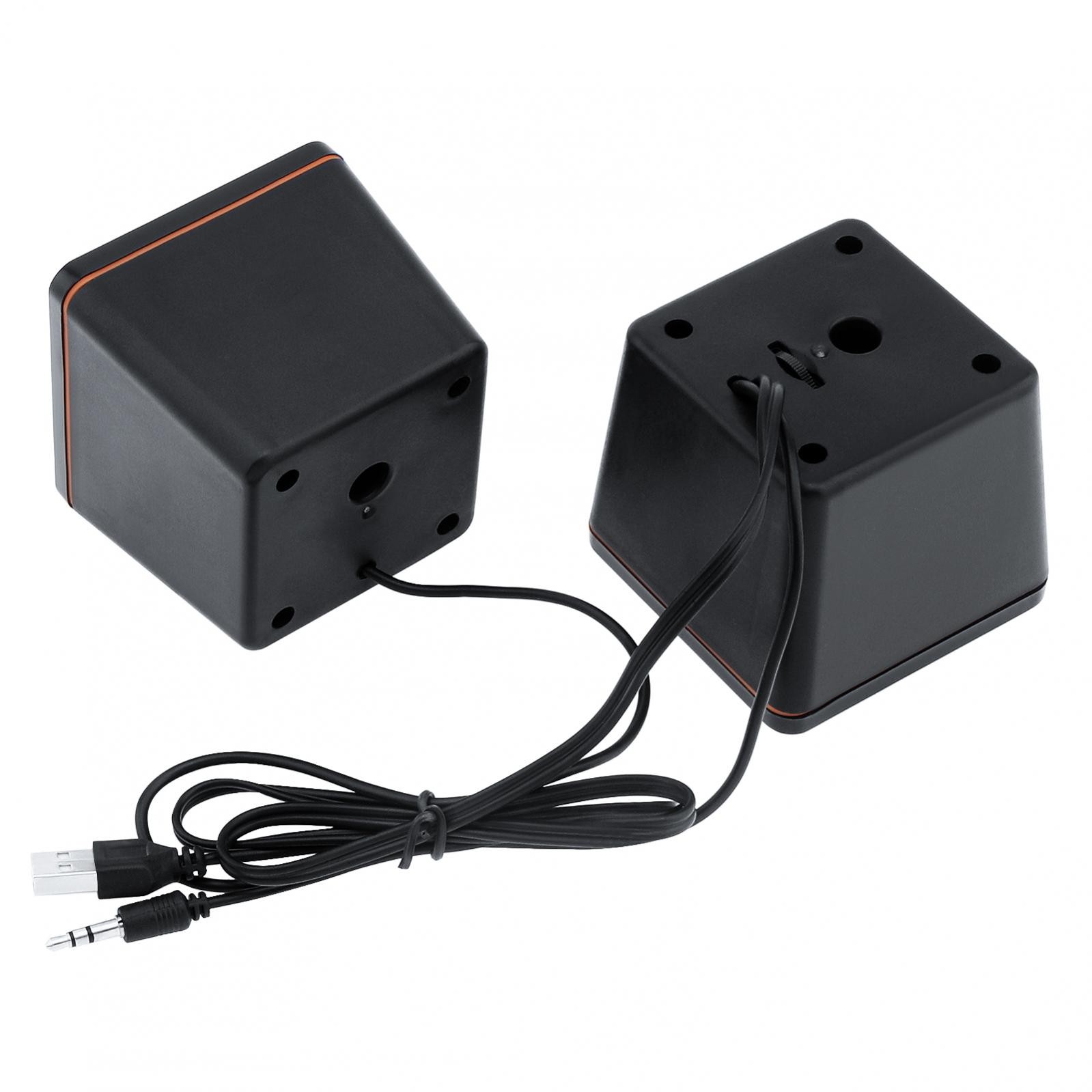 Mini USB Power Computer Speakers Stereo Full-Range 3.5mm Jack ,Fit PC Phpone