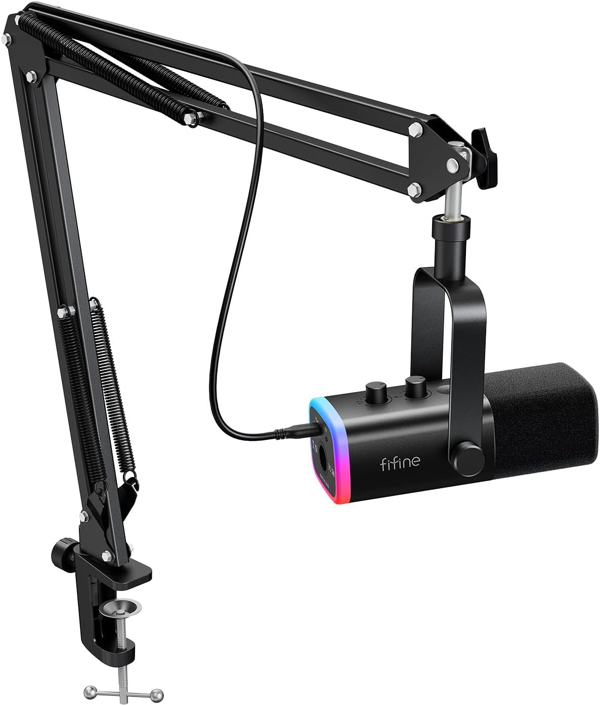 XLR/USB Gaming Microphone Set, Dynamic PC Mic for Streaming Podcasting, Computer