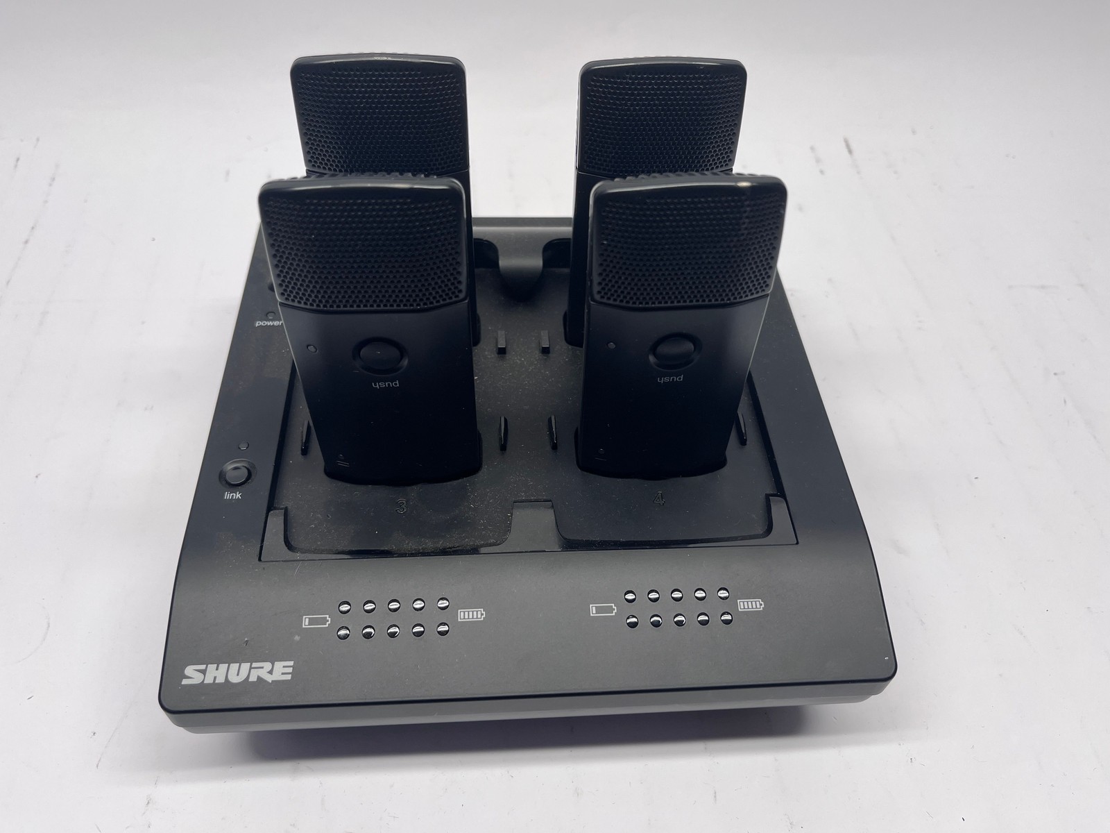 Shure MXWNCS4 4-Port Network Charging Station with 4 Wireless Transmitters