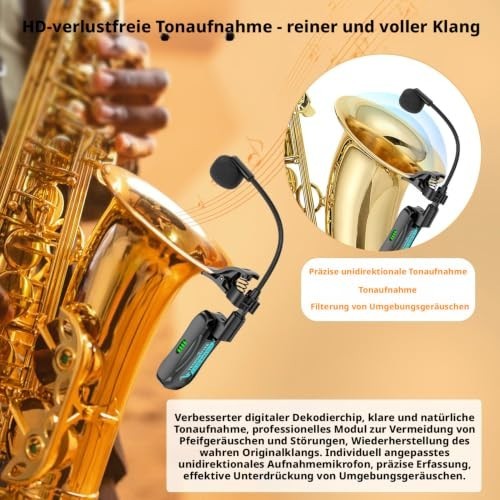 2.4G Wireless Saxophone Microphone System