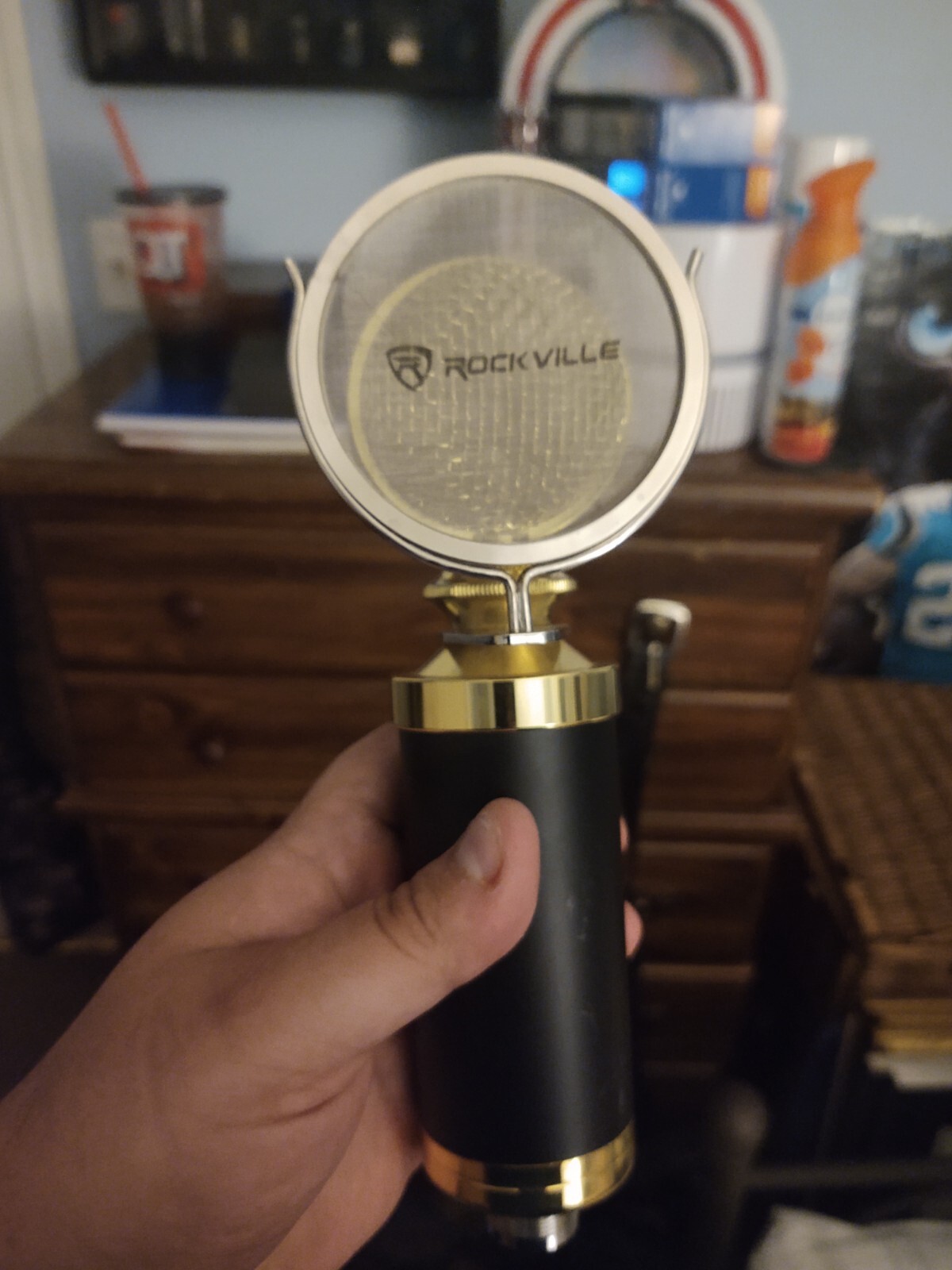 Rockville RCM02 Pro Studio Recording Condenser Microphone Mic+Metal Shock Mount
