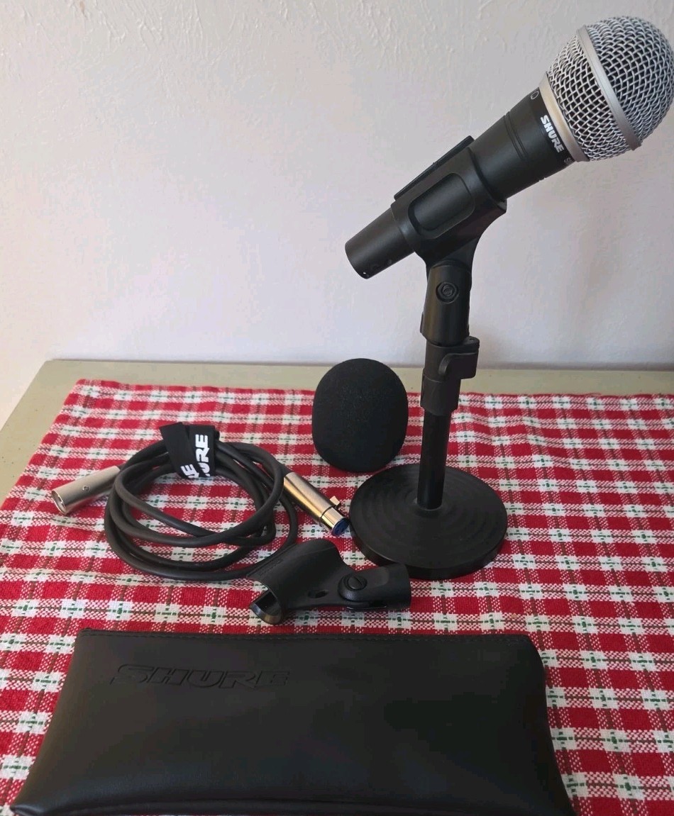 🎙Shure SM48 Cardioid Dynamic Vocal Microphone With Stand And Extras! Great Deal