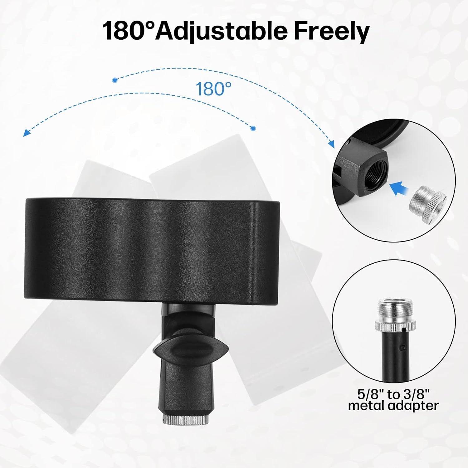 Versatile Mic Holder for Condenser & Wireless Microphones – Black Classic Style